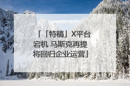「特稿」X平台宕机 马斯克再提将回归企业运营