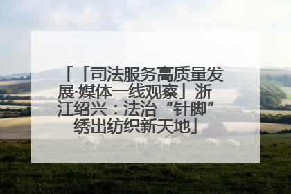 「司法服务高质量发展·媒体一线观察」浙江绍兴：法治“针脚”绣出纺织新天地
