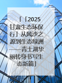 「2025甘肃生态环保行」从风沙之源到生态绿洲——青土湖华丽转身书写生态新篇