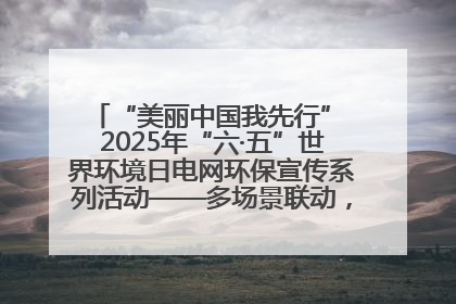 “美丽中国我先行” 2025年“六·五”世界环境日电网环保宣传系列活动——多场景联动，共筑生态发展新图景