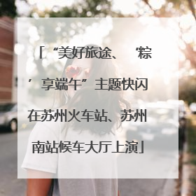 “美好旅途、‘粽’享端午”主题快闪在苏州火车站、苏州南站候车大厅上演