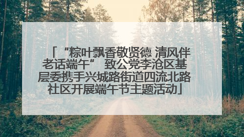 “粽叶飘香敬贤德 清风伴老话端午” 致公党李沧区基层委携手兴城路街道四流北路社区开展端午节主题活动