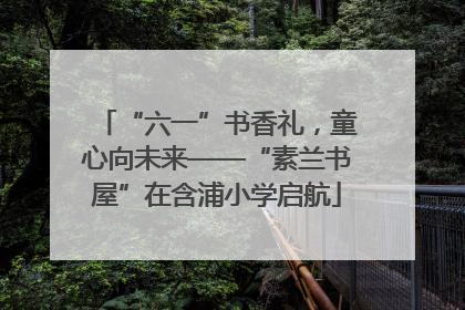 “六一”书香礼，童心向未来——“素兰书屋”在含浦小学启航