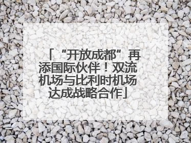 “开放成都”再添国际伙伴！双流机场与比利时机场达成战略合作