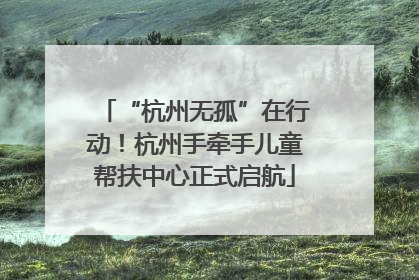 “杭州无孤”在行动！杭州手牵手儿童帮扶中心正式启航