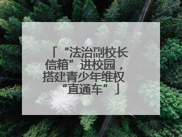 “法治副校长信箱”进校园，搭建青少年维权“直通车”