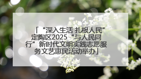 “深入生活 扎根人民”定陶区2025“与人民同行”新时代文明实践志愿服务文艺惠民活动举办