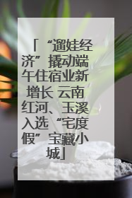 “遛娃经济”撬动端午住宿业新增长 云南红河、玉溪入选“宅度假”宝藏小城