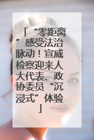 “零距离”感受法治脉动！宣威检察迎来人大代表、政协委员“沉浸式”体验