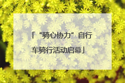 “骑心协力”自行车骑行活动启幕