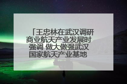 王忠林在武汉调研商业航天产业发展时强调 做大做强武汉国家航天产业基地 打造具有全国影响力的“中国星谷”