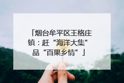 烟台牟平区王格庄镇：赶“海洋大集” 品“百果乡情”