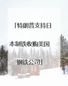 特朗普支持日本制铁收购美国钢铁公司