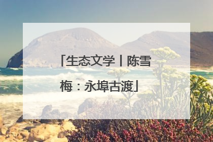 生态文学丨陈雪梅：永埠古渡