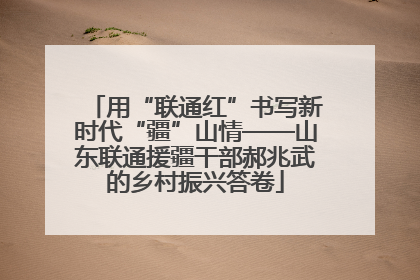 用“联通红”书写新时代“疆”山情——山东联通援疆干部郝兆武的乡村振兴答卷