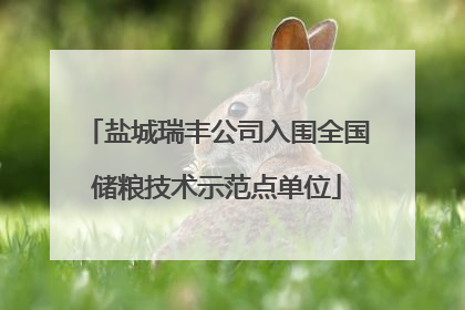 盐城瑞丰公司入围全国储粮技术示范点单位