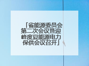 省能源委员会第二次会议暨迎峰度夏能源电力保供会议召开