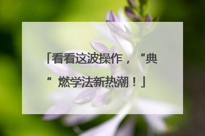 看看这波操作，“典”燃学法新热潮！