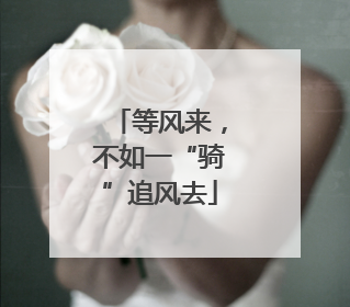 等风来，不如一“骑”追风去