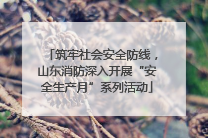 筑牢社会安全防线，山东消防深入开展“安全生产月”系列活动