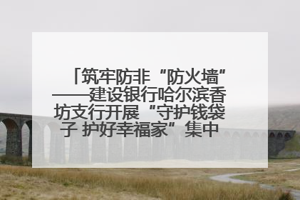 筑牢防非“防火墙”——建设银行哈尔滨香坊支行开展“守护钱袋子 护好幸福家”集中宣传日活动