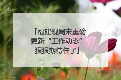 福建舰周末重磅更新“工作动态” 狠狠期待住了