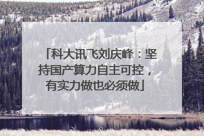 科大讯飞刘庆峰：坚持国产算力自主可控，有实力做也必须做