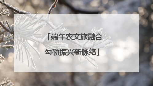 端午农文旅融合 勾勒振兴新脉络