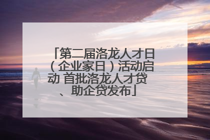 第二届洛龙人才日（企业家日）活动启动 首批洛龙人才贷、助企贷发布