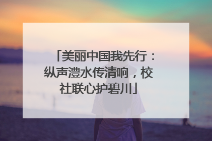 美丽中国我先行：纵声澧水传清响，校社联心护碧川
