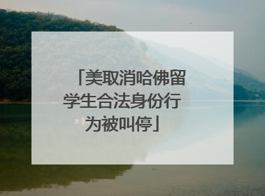 美取消哈佛留学生合法身份行为被叫停