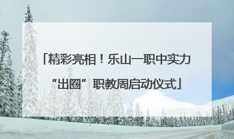 精彩亮相！乐山一职中实力“出圈”职教周启动仪式