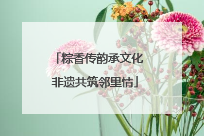 粽香传韵承文化 非遗共筑邻里情
