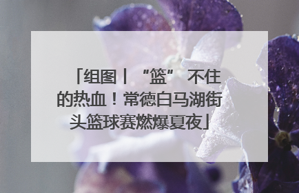 组图丨“篮” 不住的热血！常德白马湖街头篮球赛燃爆夏夜