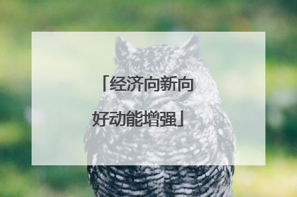 经济向新向好动能增强