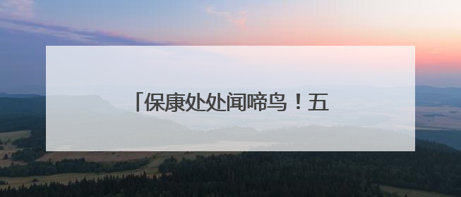 保康处处闻啼鸟！五道峡国家级自然保护区新增鸟类记录23种