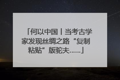 何以中国丨当考古学家发现丝绸之路“复制粘贴”版驼夫……