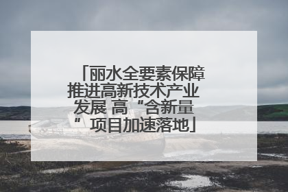 丽水全要素保障推进高新技术产业发展 高“含新量”项目加速落地