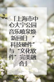 上海市中心大宁公园音乐喷泉焕新回归 “科技硬件”与“文化软件”完美融合
