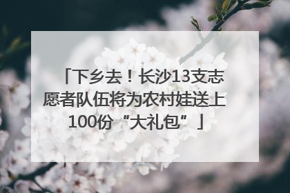 下乡去！长沙13支志愿者队伍将为农村娃送上100份“大礼包”