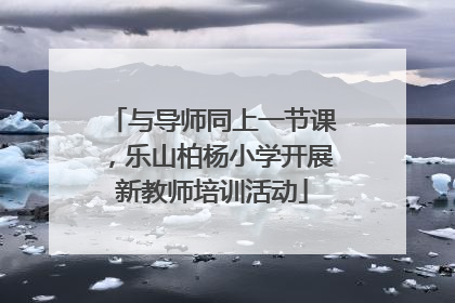 与导师同上一节课，乐山柏杨小学开展新教师培训活动
