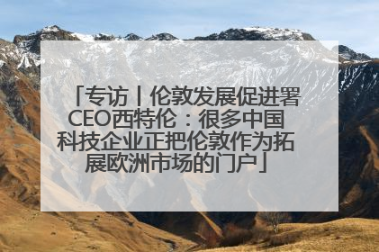 专访丨伦敦发展促进署CEO西特伦：很多中国科技企业正把伦敦作为拓展欧洲市场的门户