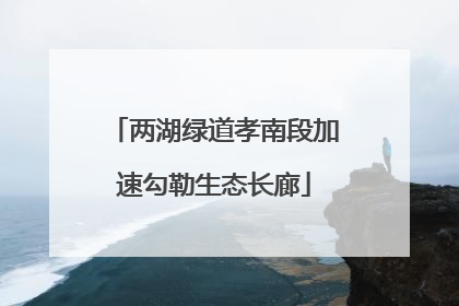 两湖绿道孝南段加速勾勒生态长廊