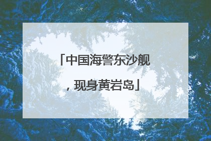 中国海警东沙舰，现身黄岩岛