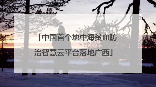 中国首个地中海贫血防治智慧云平台落地广西