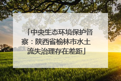 中央生态环境保护督察：陕西省榆林市水土流失治理存在差距