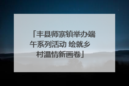 丰县师寨镇举办端午系列活动 绘就乡村温情新画卷