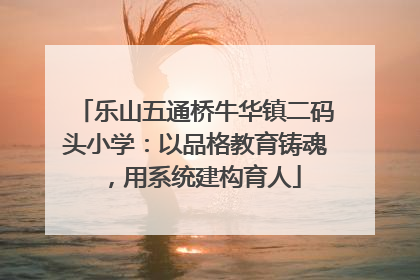 乐山五通桥牛华镇二码头小学：以品格教育铸魂，用系统建构育人
