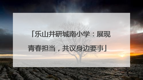 乐山井研城南小学：展现青春担当，共议身边要事