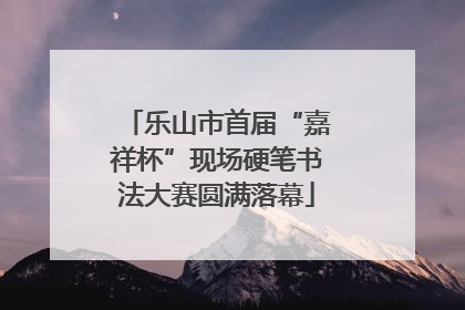 乐山市首届“嘉祥杯”现场硬笔书法大赛圆满落幕